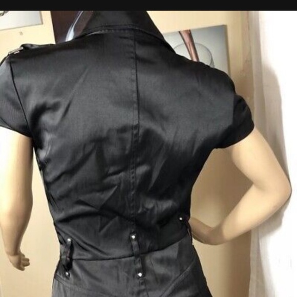 CACHE Pencil Dress Size 6 Black Lace Elegant Lined Tan Closure V-neck Party - Picture 7 of 9